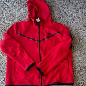 Nike Red Zip-Up Hoodie